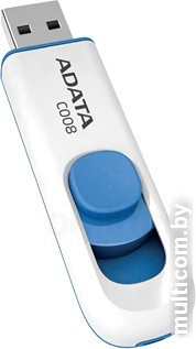 USB Flash A-Data C008 White+Blue 16 Гб (AC008-16G-RWE)