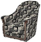Интерьерное кресло Асмана Анна (кубики коричневые/рогожка)