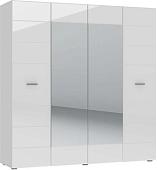 Шкаф распашной НК-Мебель Gloss 4-х дверный (белый/белый глянец)