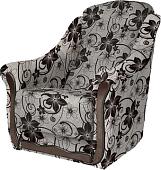 Интерьерное кресло Асмана Анна (цветок крупн коричневый/рогожка)