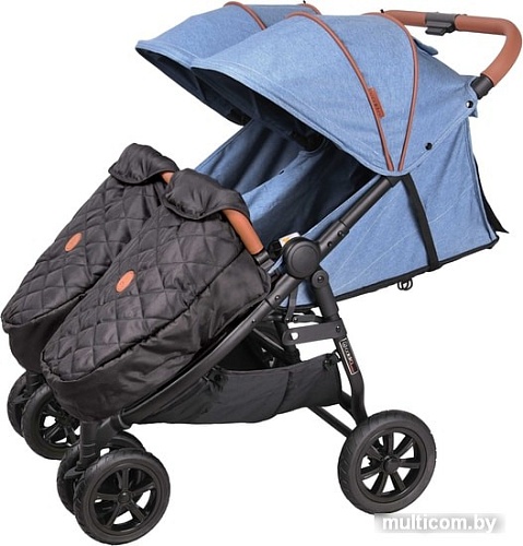 Коляска прогулочная «книга» Coletto Enzo Twin (джинс)