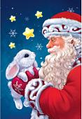 Картина по номерам Школа талантов Дед Мороз с кроликом 7915491