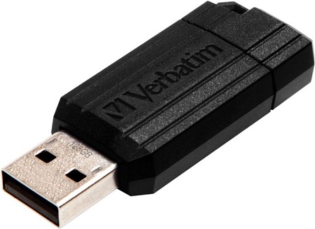 USB Flash Verbatim PinStripe 128GB (черный)