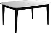 Кухонный стол Васанти плюс Партнер ПС-19 140-180x80 М (белый матовый/черный)
