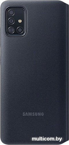 Чехол Samsung S View Wallet Cover для Samsung Galaxy A51 (черный)