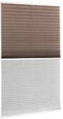 Плиссе Delfa Basic Сrush СПШ-35201/3504 Basic Transparent (62x160, тауп/белый)
