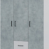 Шкаф распашной Горизонт Victor 3ств 2ящ (белый/бетон)