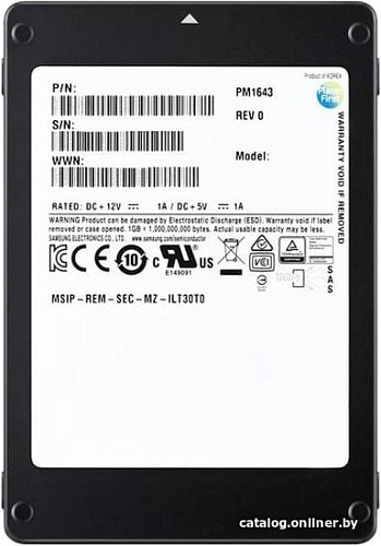 SSD Samsung PM1643a 6.4TB MZILT6T4HALA-00007