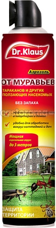 Аэрозоль против насекомых Dr. Klaus От муравьев, тараканов и других ползающих насекомых DK06250011 (600 мл)