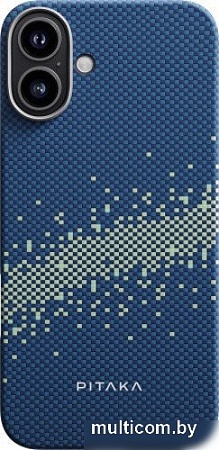 Чехол для телефона Pitaka StarPeak Tactile Woven для iPhone 16 (синий)