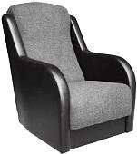 Интерьерное кресло Асмана Дачник-1 (рогожка серый/кожзам черный)