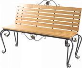 Скамейка AMC A1 1А1 131x58x89 (черный/светлое дерево)