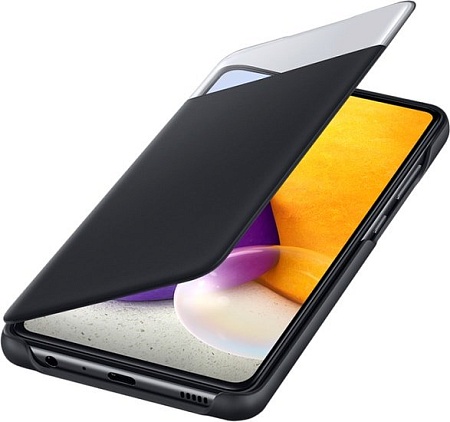 Чехол Samsung S View Wallet Cover для Samsung Galaxy A72 (черный)