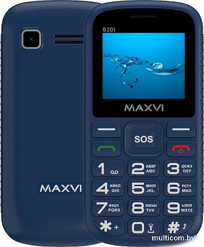Телефон Maxvi B201 (синий)