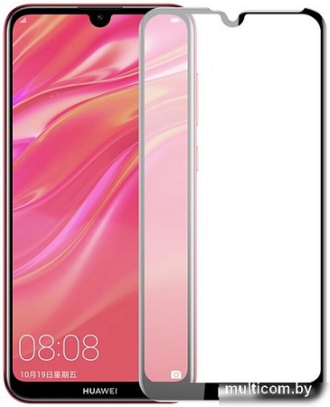 Защитное стекло Case Full Glue для Huawei Y7s (черный глянец)