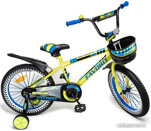 Детский велосипед Favorit Sport 18 SPT-18GN (лайм)