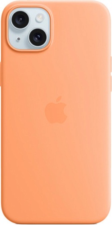 Чехол для телефона Apple MagSafe Silicone Case для iPhone 15 Plus (апельсиновый сорбет)