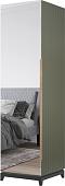 Шкаф распашной МариОлли Ричмонд с зеркалом однодверный (грей/черно-серый)