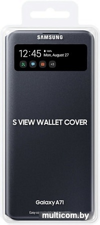 Чехол Samsung S View Wallet Cover A71 (черный)