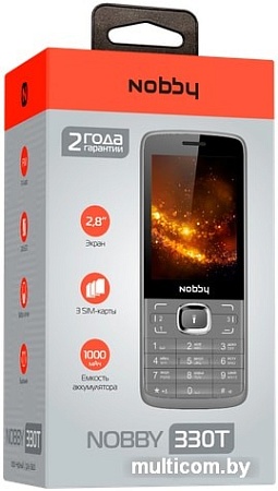 Мобильный телефон Nobby 330T (серый/черный)