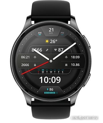 Умные часы Amazfit POP 3R (черный, с силиконовым ремешком)