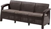 Садовый диван Keter Corfu Love Seat Max (коричневый)