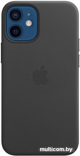 Чехол Apple MagSafe Leather Case для iPhone 12 mini (черный)